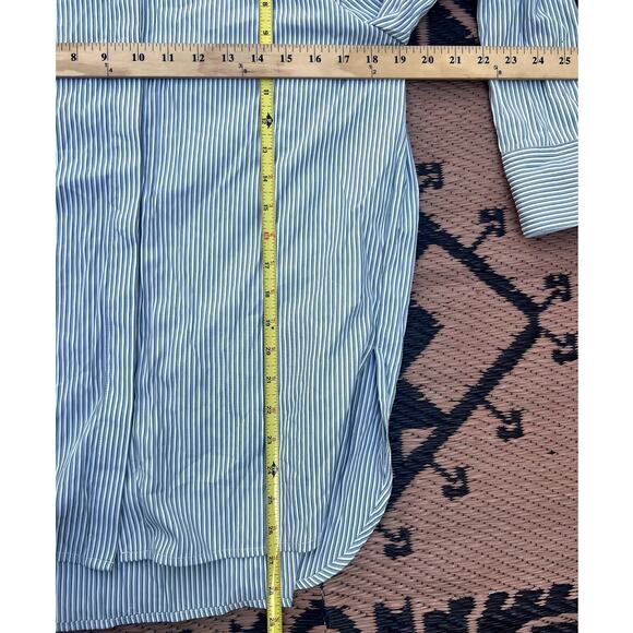 My Mum Made It | Striped Long Sleeve Button Down Boyfriend Office Shirt XS-S - Picture 6 of 6